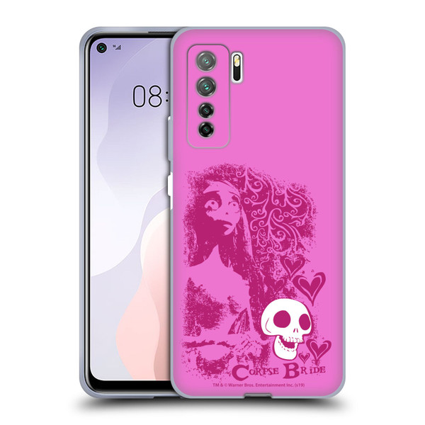 Corpse Bride Key Art Pink Distressed Look Soft Gel Case for Huawei Nova 7 SE/P40 Lite 5G
