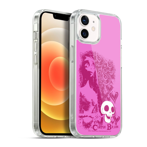 Corpse Bride Key Art Pink Distressed Look Soft Gel Case for Apple iPhone 12 / iPhone 12 Pro & MagSafe