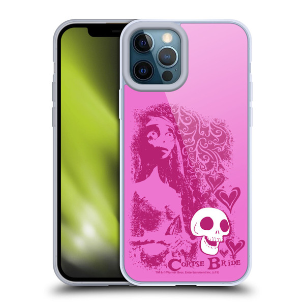 Corpse Bride Key Art Pink Distressed Look Soft Gel Case for Apple iPhone 12 Pro Max & MagSafe