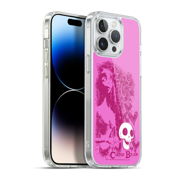 Corpse Bride Key Art Pink Distressed Look Soft Gel Case for Apple iPhone 13 Pro Max & MagSafe