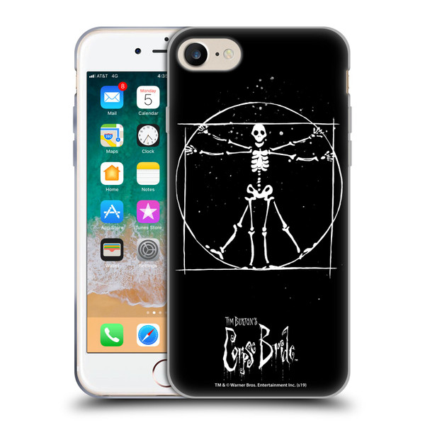 Corpse Bride Key Art Vitruvian Skeleton Soft Gel Case for Apple iPhone 7 / 8 / SE 2020 & 2022 & MagSafe