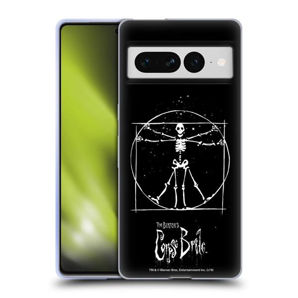 Corpse Bride Key Art Vitruvian Skeleton Soft Gel Case for Google Pixel 7 Pro