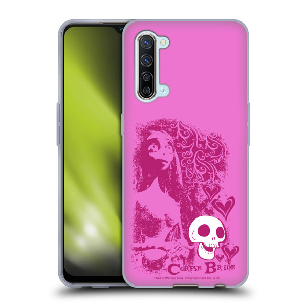 Corpse Bride Key Art Pink Distressed Look Soft Gel Case for OPPO Find X2 Lite 5G