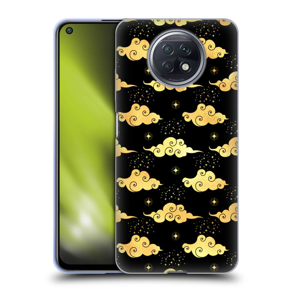 Haroulita Celestial Gold Cloud And Star Soft Gel Case for Xiaomi Redmi Note 9T 5G