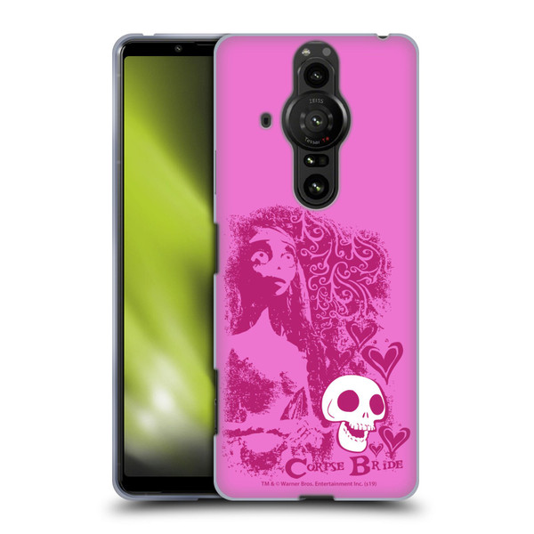 Corpse Bride Key Art Pink Distressed Look Soft Gel Case for Sony Xperia Pro-I