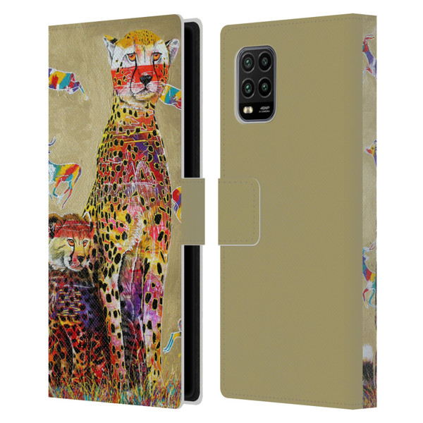 Graeme Stevenson Colourful Wildlife Cheetah Leather Book Wallet Case Cover For Xiaomi Mi 10 Lite 5G