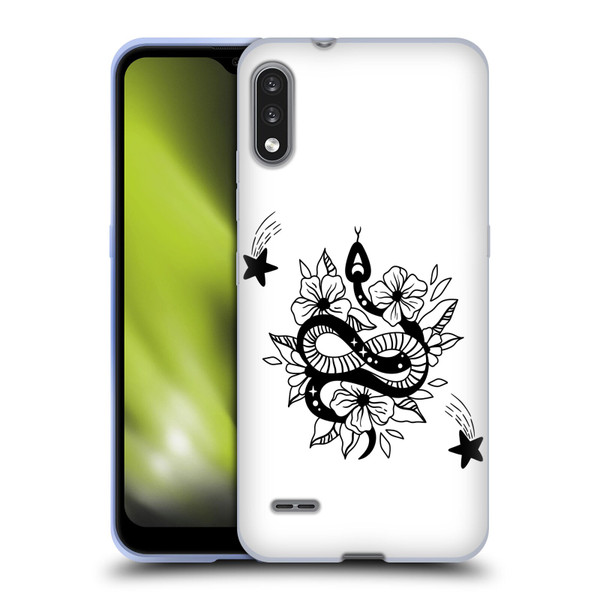 Haroulita Celestial Tattoo Snake And Flower Soft Gel Case for LG K22