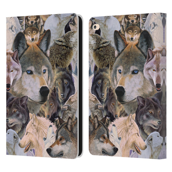 Graeme Stevenson Wildlife Wolves 1 Leather Book Wallet Case Cover For Apple iPad Air 2 (2014)