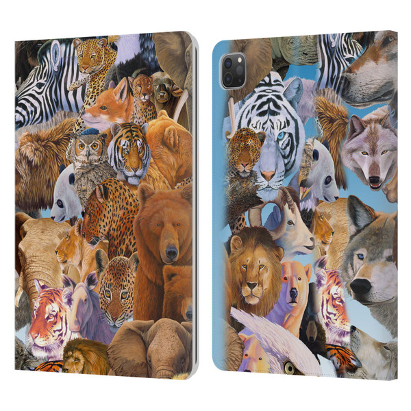 Graeme Stevenson Wildlife Animals Leather Book Wallet Case Cover For Apple iPad Pro 11 2020 / 2021 / 2022