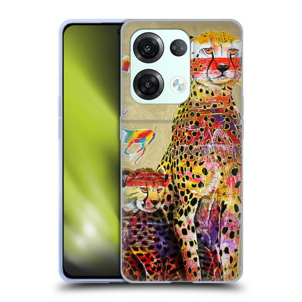 Graeme Stevenson Colourful Wildlife Cheetah Soft Gel Case for OPPO Reno8 Pro