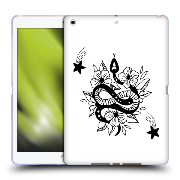 Haroulita Celestial Tattoo Snake And Flower Soft Gel Case for Apple iPad 10.2 2019/2020/2021