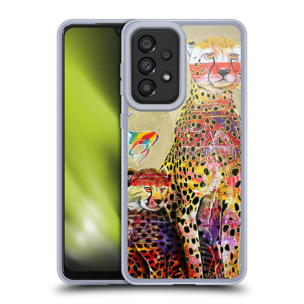 Graeme Stevenson Colourful Wildlife Cheetah Soft Gel Case for Samsung Galaxy A33 5G (2022)