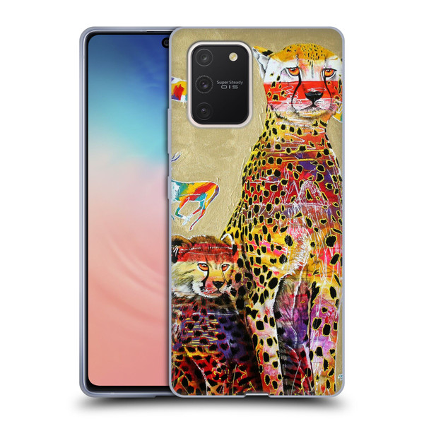 Graeme Stevenson Colourful Wildlife Cheetah Soft Gel Case for Samsung Galaxy S10 Lite