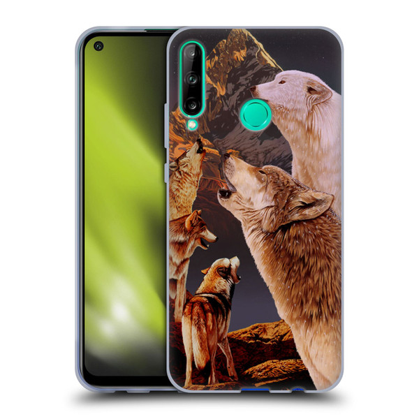 Graeme Stevenson Wildlife Wolves 2 Soft Gel Case for Huawei P40 lite E