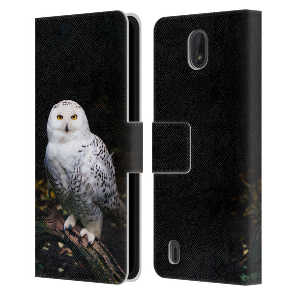 Patrik Lovrin Animal Portraits Majestic Winter Snowy Owl Leather Book Wallet Case Cover For Nokia C01 Plus/C1 2nd Edition