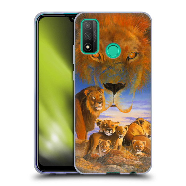 Graeme Stevenson Wildlife Lions Soft Gel Case for Huawei P Smart (2020)