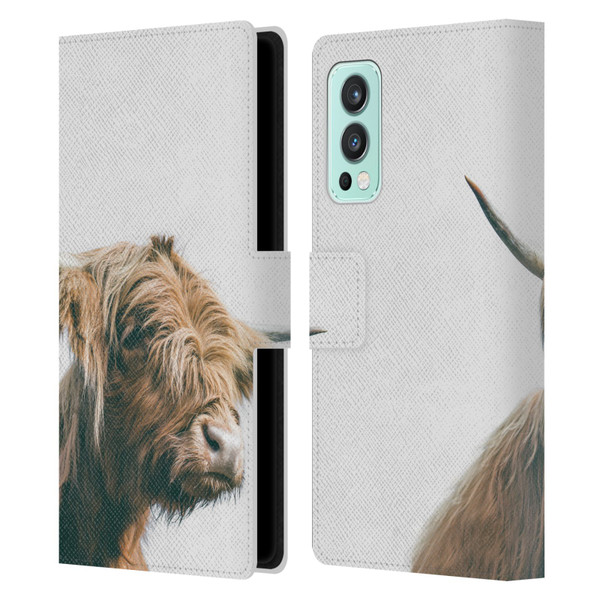 Patrik Lovrin Animal Portraits Majestic Highland Cow Leather Book Wallet Case Cover For OnePlus Nord 2 5G