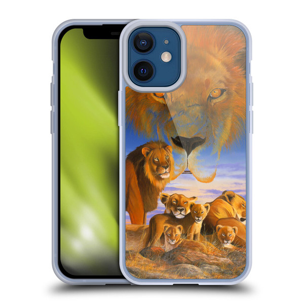 Graeme Stevenson Wildlife Lions Soft Gel Case for Apple iPhone 12 Mini