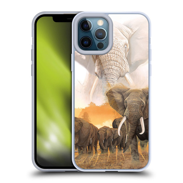 Graeme Stevenson Wildlife Elephants Soft Gel Case for Apple iPhone 12 Pro Max