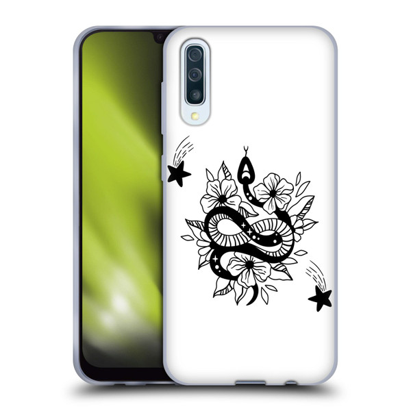 Haroulita Celestial Tattoo Snake And Flower Soft Gel Case for Samsung Galaxy A50/A30s (2019)