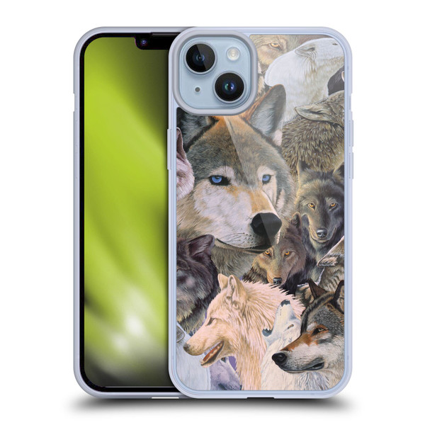 Graeme Stevenson Wildlife Wolves 1 Soft Gel Case for Apple iPhone 14 Plus