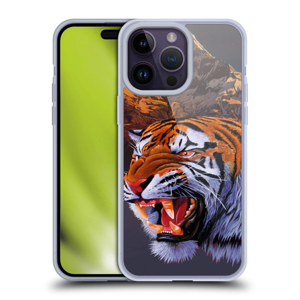 Graeme Stevenson Wildlife Tiger Soft Gel Case for Apple iPhone 14 Pro Max