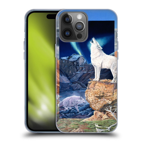 Graeme Stevenson Wildlife Wolves 3 Soft Gel Case for Apple iPhone 14 Pro Max