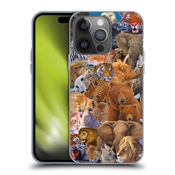 Graeme Stevenson Wildlife Animals Soft Gel Case for Apple iPhone 14 Pro