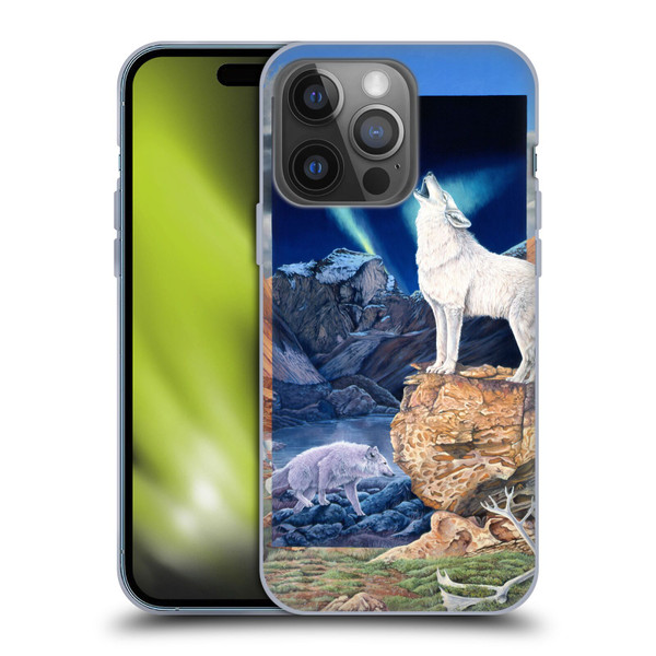 Graeme Stevenson Wildlife Wolves 3 Soft Gel Case for Apple iPhone 14 Pro