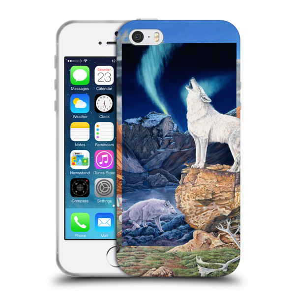 Graeme Stevenson Wildlife Wolves 3 Soft Gel Case for Apple iPhone 5 / 5s / iPhone SE 2016