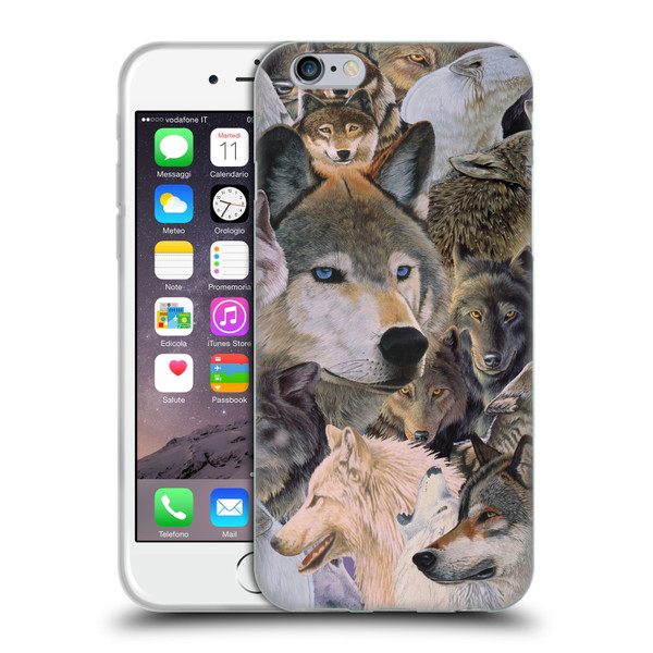Graeme Stevenson Wildlife Wolves 1 Soft Gel Case for Apple iPhone 6 / iPhone 6s