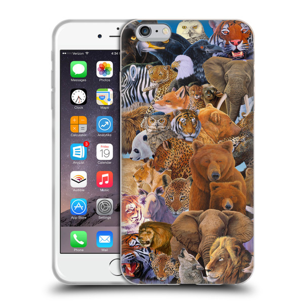 Graeme Stevenson Wildlife Animals Soft Gel Case for Apple iPhone 6 Plus / iPhone 6s Plus