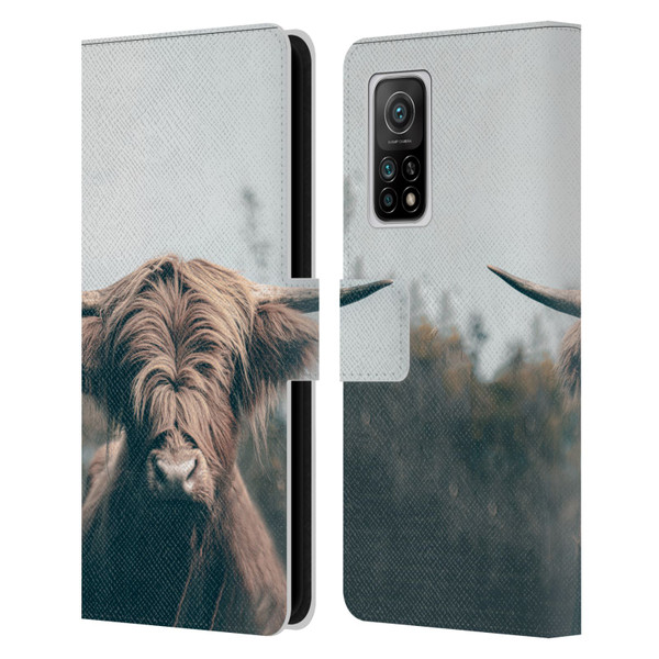 Patrik Lovrin Animal Portraits Highland Cow Leather Book Wallet Case Cover For Xiaomi Mi 10T 5G