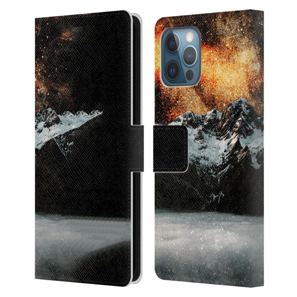 Patrik Lovrin Dreams Vs Reality Burning Galaxy Above Mountains Leather Book Wallet Case Cover For Apple iPhone 12 Pro Max