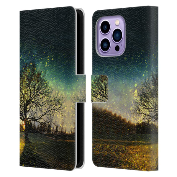 Patrik Lovrin Dreams Vs Reality Magical Fireflies Dreamy Leather Book Wallet Case Cover For Apple iPhone 14 Pro Max