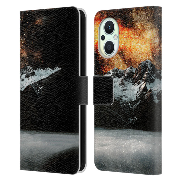 Patrik Lovrin Dreams Vs Reality Burning Galaxy Above Mountains Leather Book Wallet Case Cover For OPPO Reno8 Lite