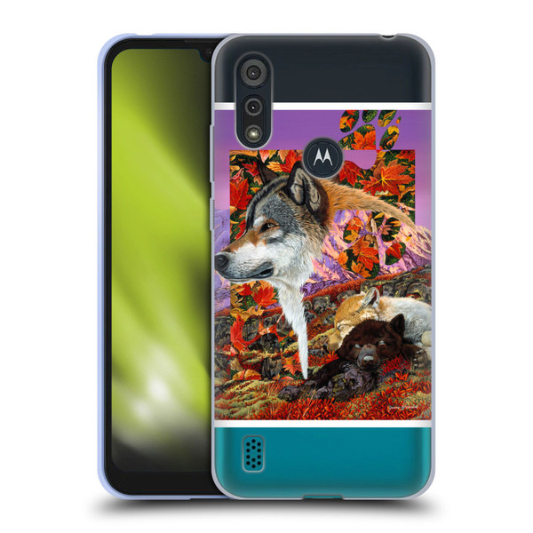 Graeme Stevenson Wildlife Wolves 4 Soft Gel Case for Motorola Moto E6s (2020)