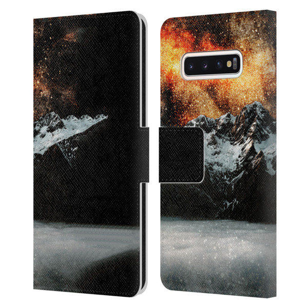 Patrik Lovrin Dreams Vs Reality Burning Galaxy Above Mountains Leather Book Wallet Case Cover For Samsung Galaxy S10
