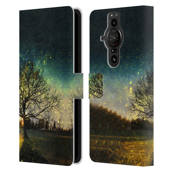 Patrik Lovrin Dreams Vs Reality Magical Fireflies Dreamy Leather Book Wallet Case Cover For Sony Xperia Pro-I