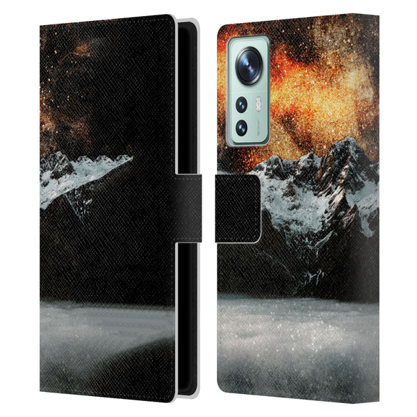 Patrik Lovrin Dreams Vs Reality Burning Galaxy Above Mountains Leather Book Wallet Case Cover For Xiaomi 12