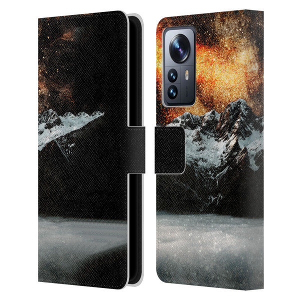 Patrik Lovrin Dreams Vs Reality Burning Galaxy Above Mountains Leather Book Wallet Case Cover For Xiaomi 12 Pro