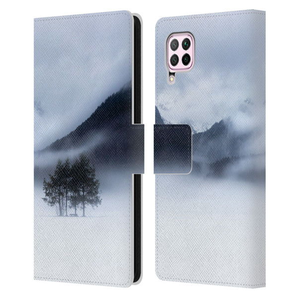 Patrik Lovrin Magical Foggy Landscape Fog, Mountains And A Tree Leather Book Wallet Case Cover For Huawei Nova 6 SE / P40 Lite