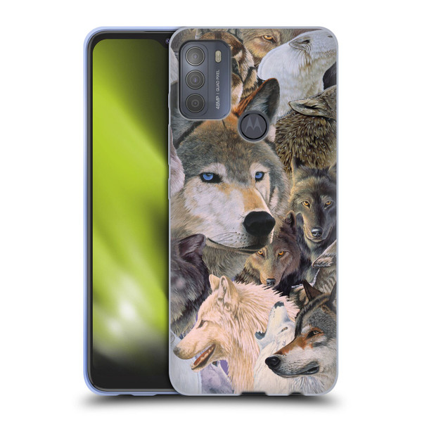 Graeme Stevenson Wildlife Wolves 1 Soft Gel Case for Motorola Moto G50