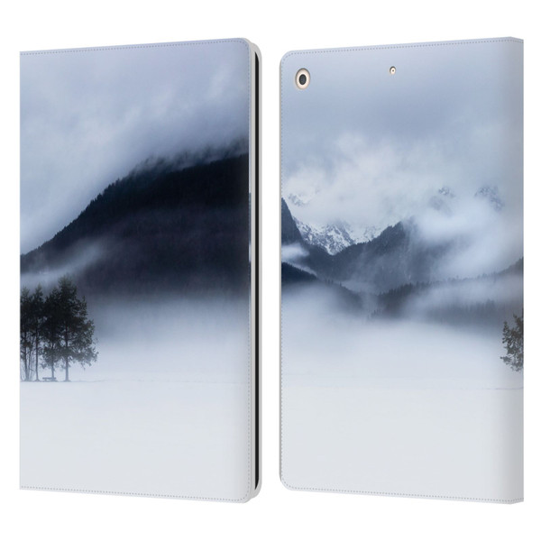Patrik Lovrin Magical Foggy Landscape Fog, Mountains And A Tree Leather Book Wallet Case Cover For Apple iPad 10.2 2019/2020/2021