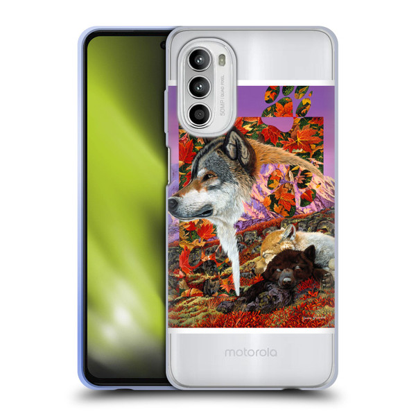 Graeme Stevenson Wildlife Wolves 4 Soft Gel Case for Motorola Moto G52