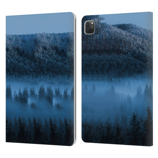 Patrik Lovrin Magical Foggy Landscape Magical Fog Over Snowy Forest Leather Book Wallet Case Cover For Apple iPad Pro 11 2020 / 2021 / 2022