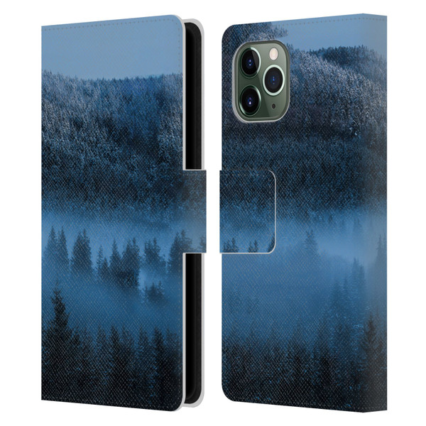 Patrik Lovrin Magical Foggy Landscape Magical Fog Over Snowy Forest Leather Book Wallet Case Cover For Apple iPhone 11 Pro