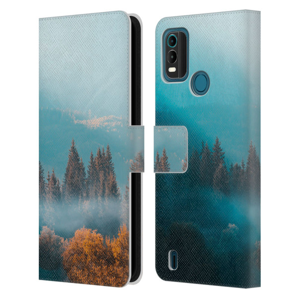 Patrik Lovrin Magical Foggy Landscape Autumn Forest Leather Book Wallet Case Cover For Nokia G11 Plus