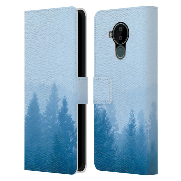 Patrik Lovrin Magical Foggy Landscape Fog Over Forest Leather Book Wallet Case Cover For Nokia C30