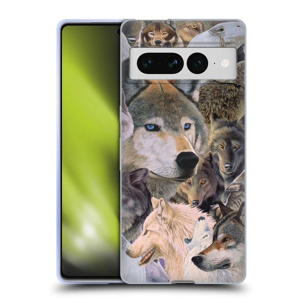 Graeme Stevenson Wildlife Wolves 1 Soft Gel Case for Google Pixel 7 Pro